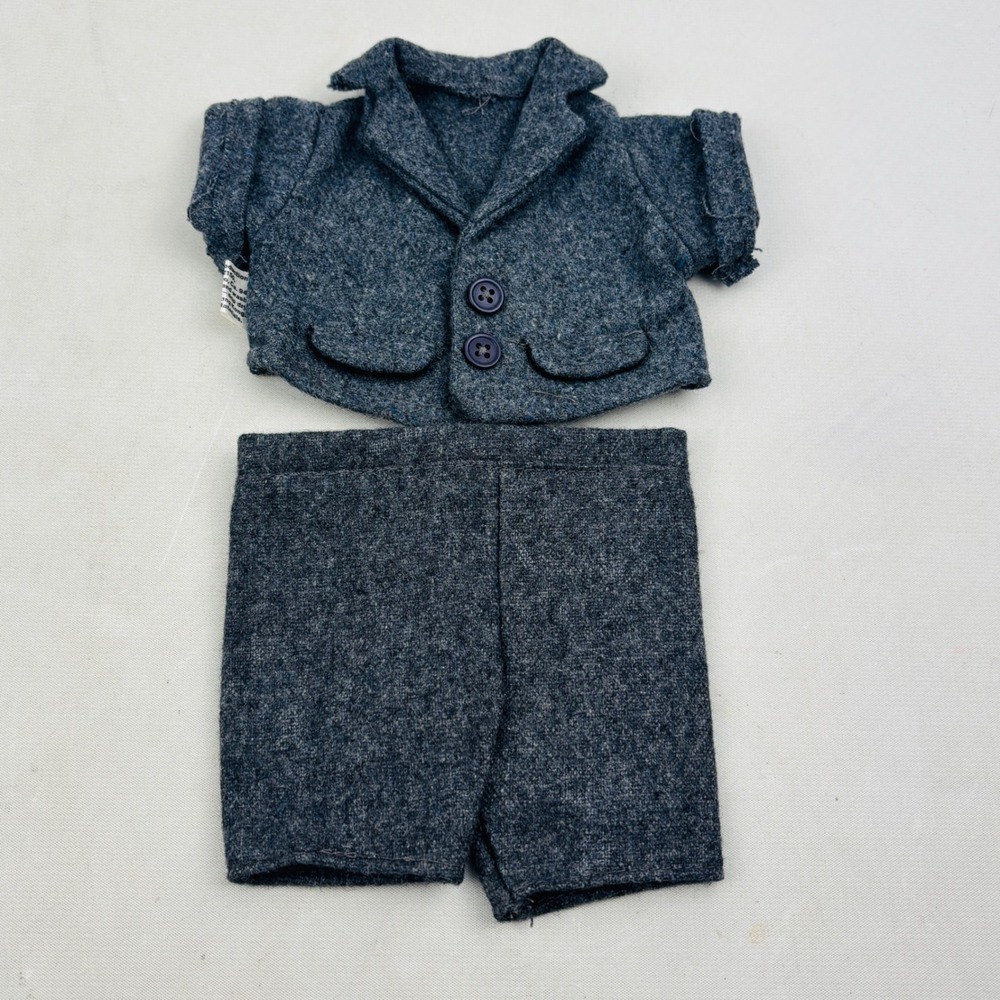 Vintage Snoopy Plush Suit Outfit Gray Blazer Coat Pants Fits Baby 0821